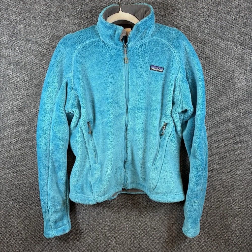Patagonia R2 Fleece‎ Jacket Womens M Blue Full Zip Regulator Polartec Outdoors
